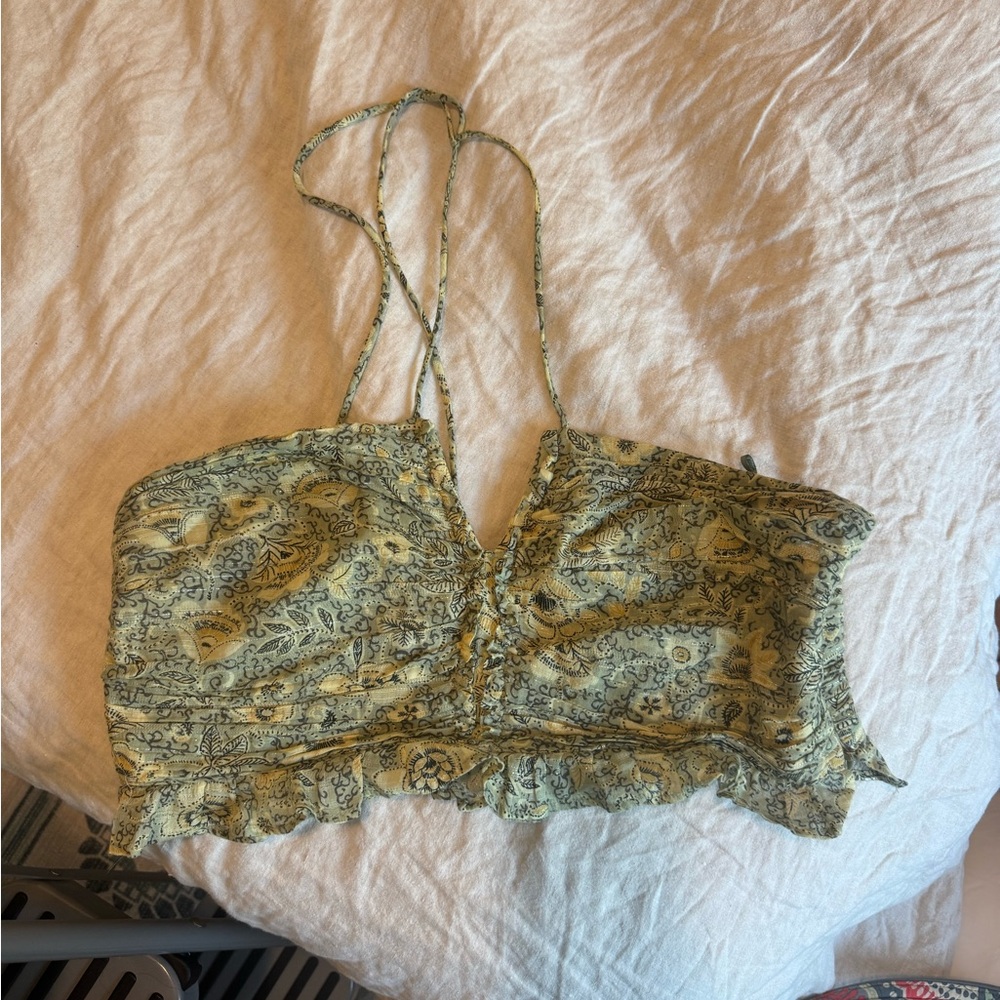 Zara metallic thread halter top